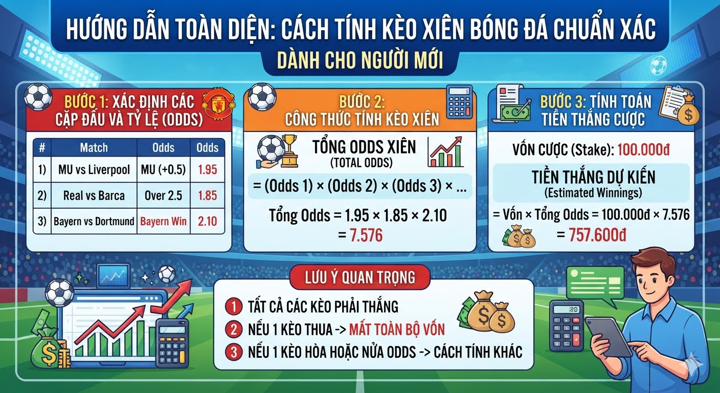 cách tính kèo xiên