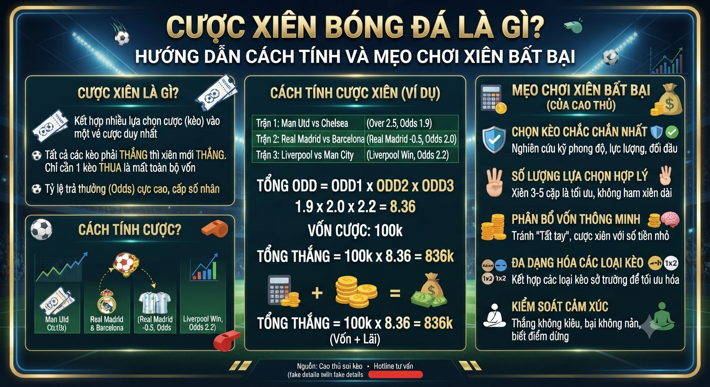 cược xiên bóng đá là gì
